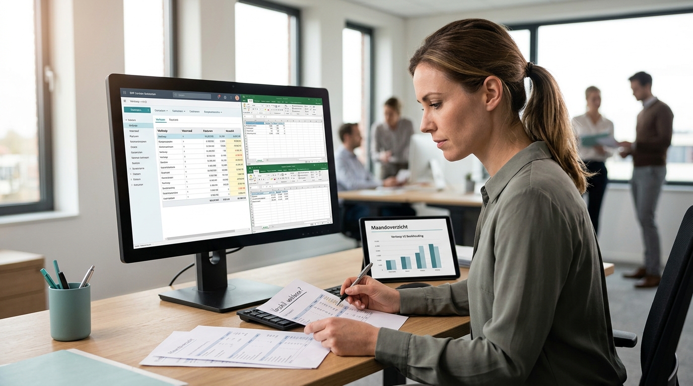 Overzicht van gekoppelde bedrijfsprocessen in een alles-in-één ERP systeem