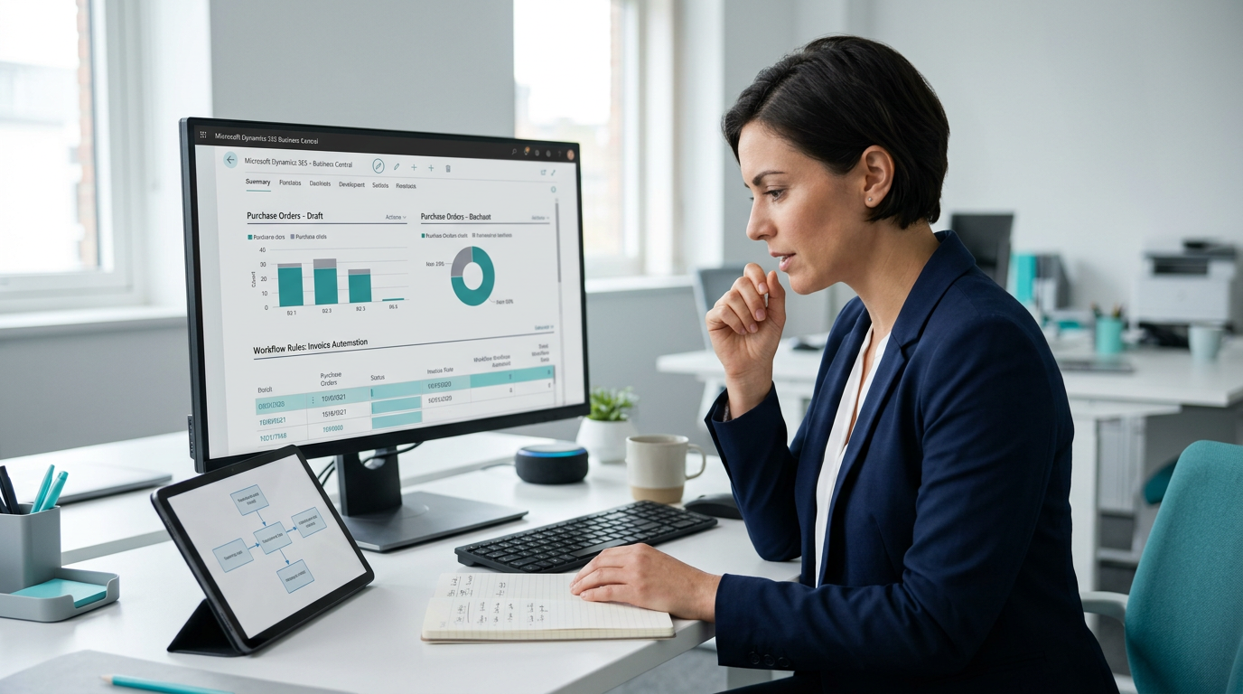 Overzicht van gekoppelde bedrijfsprocessen in een centraal ERP systeem