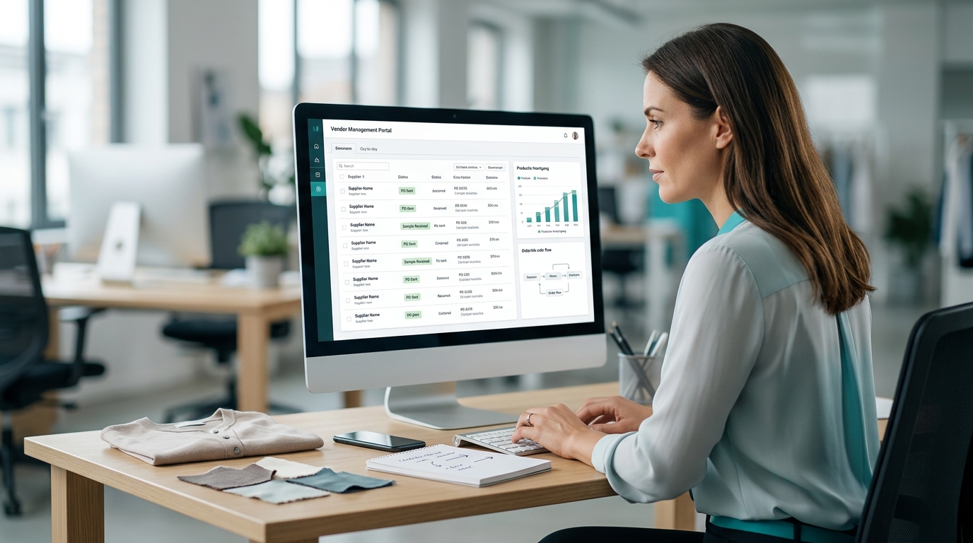 Schermweergave van openstaande inkooporders en samplestatus per leverancier