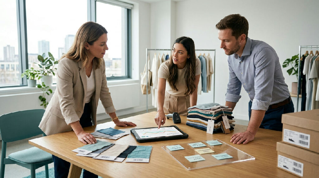 Geautomatiseerd modemagazijn met picking-installatie en centraal voorraadscherm